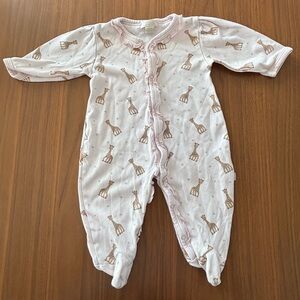 Sofie Le Girafe by Kissy Kissy Print Footie Pajamas - Baby